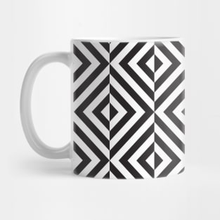 Black and white diamond optical illusion pattern Mug